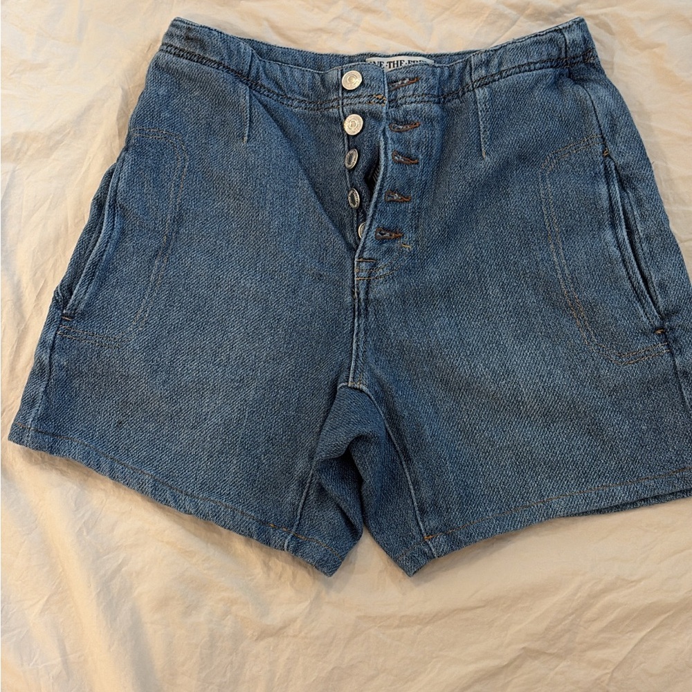 Free People Classic Blue Jean Shorts